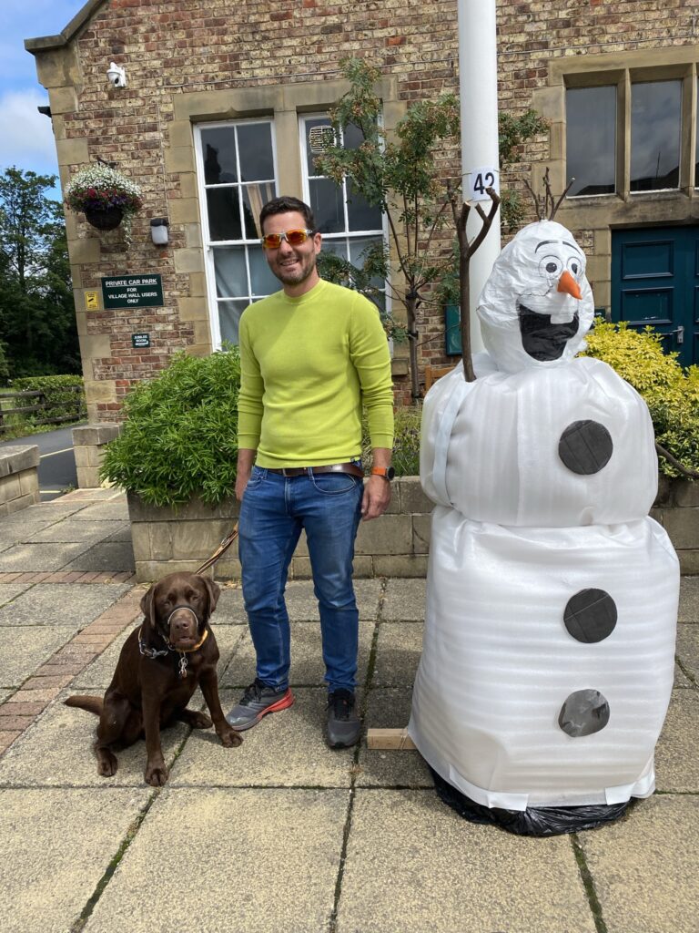 Visiting the scarecrow trail in Boston Spa Post image 3 scarecrow dog walk