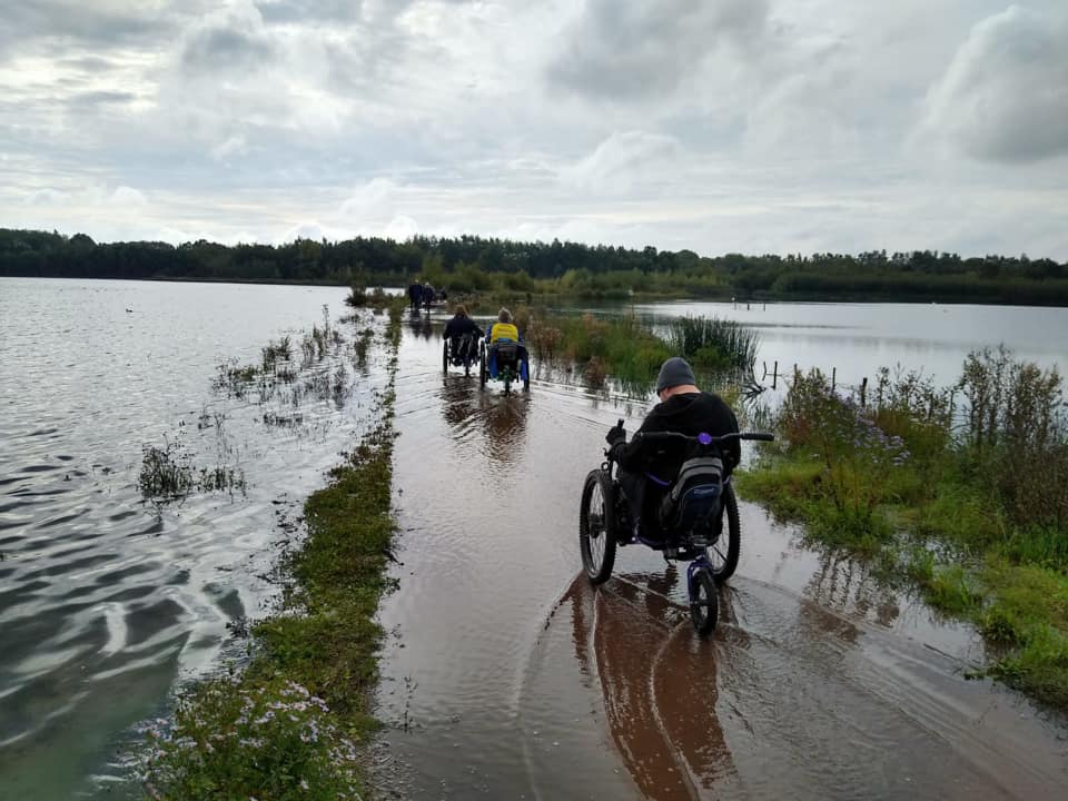 A group of Mountain Trike users at St Aidens.