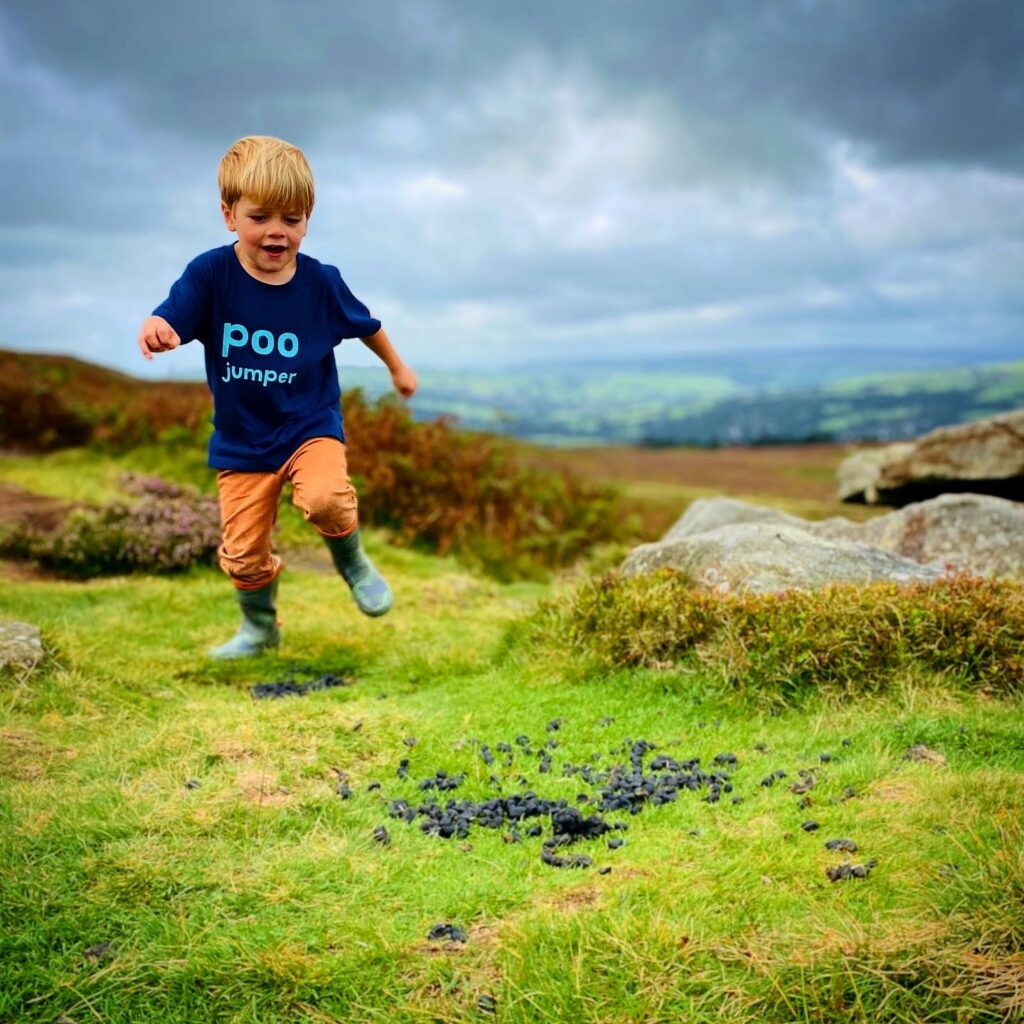 Image name DT Poo Jumper the 3 image from the post Walking with Kids: The Whinger Games in Yorkshire.com.