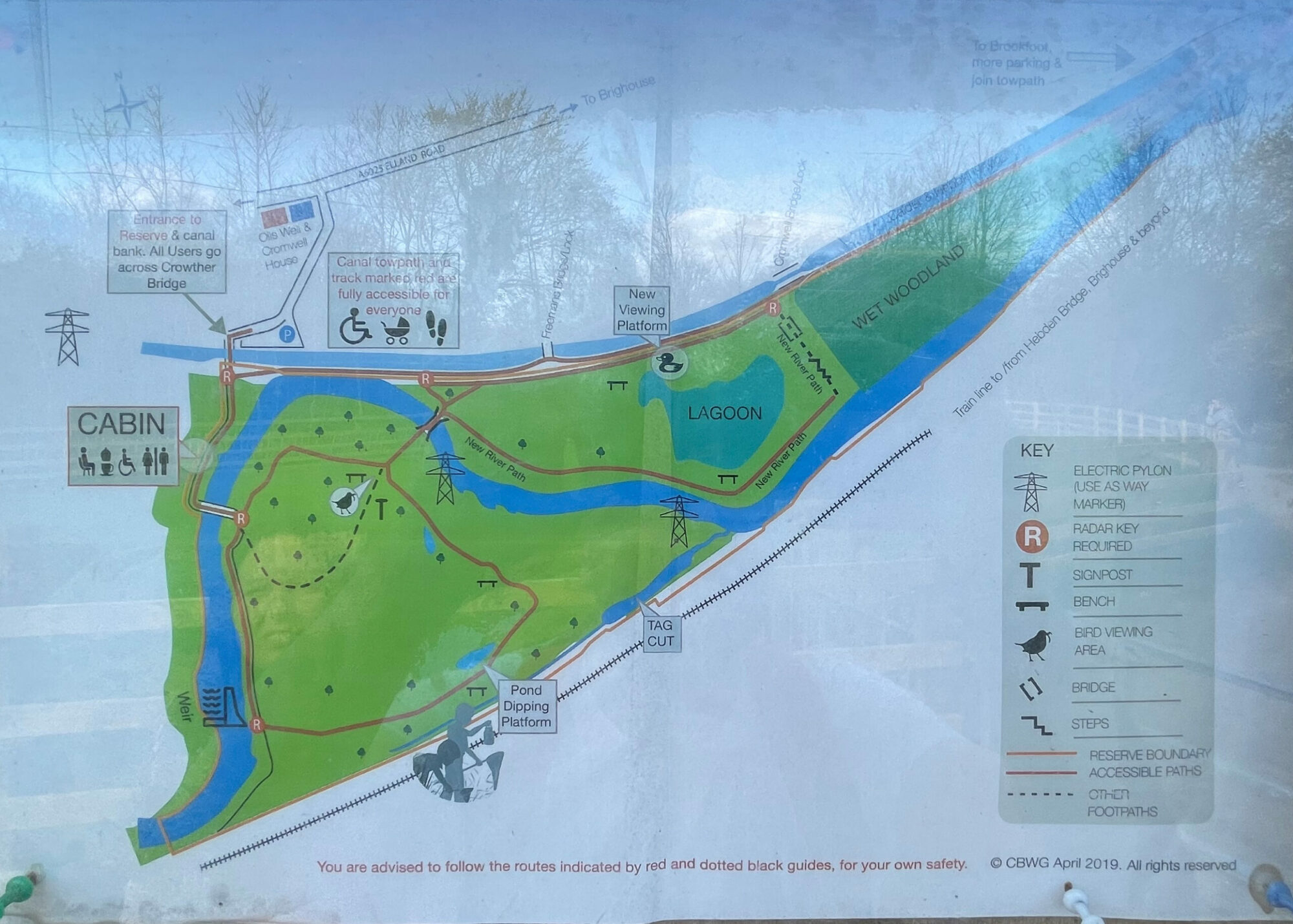 Cromwell Bottom Nature Reserve, Brighouse Walk Post image 2 Image name Map Of Site scaled the 2 image from the post Cromwell Bottom Nature Reserve, Brighouse Walk in Yorkshire.com.