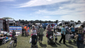 visitors at Strawberry Fields car boot market