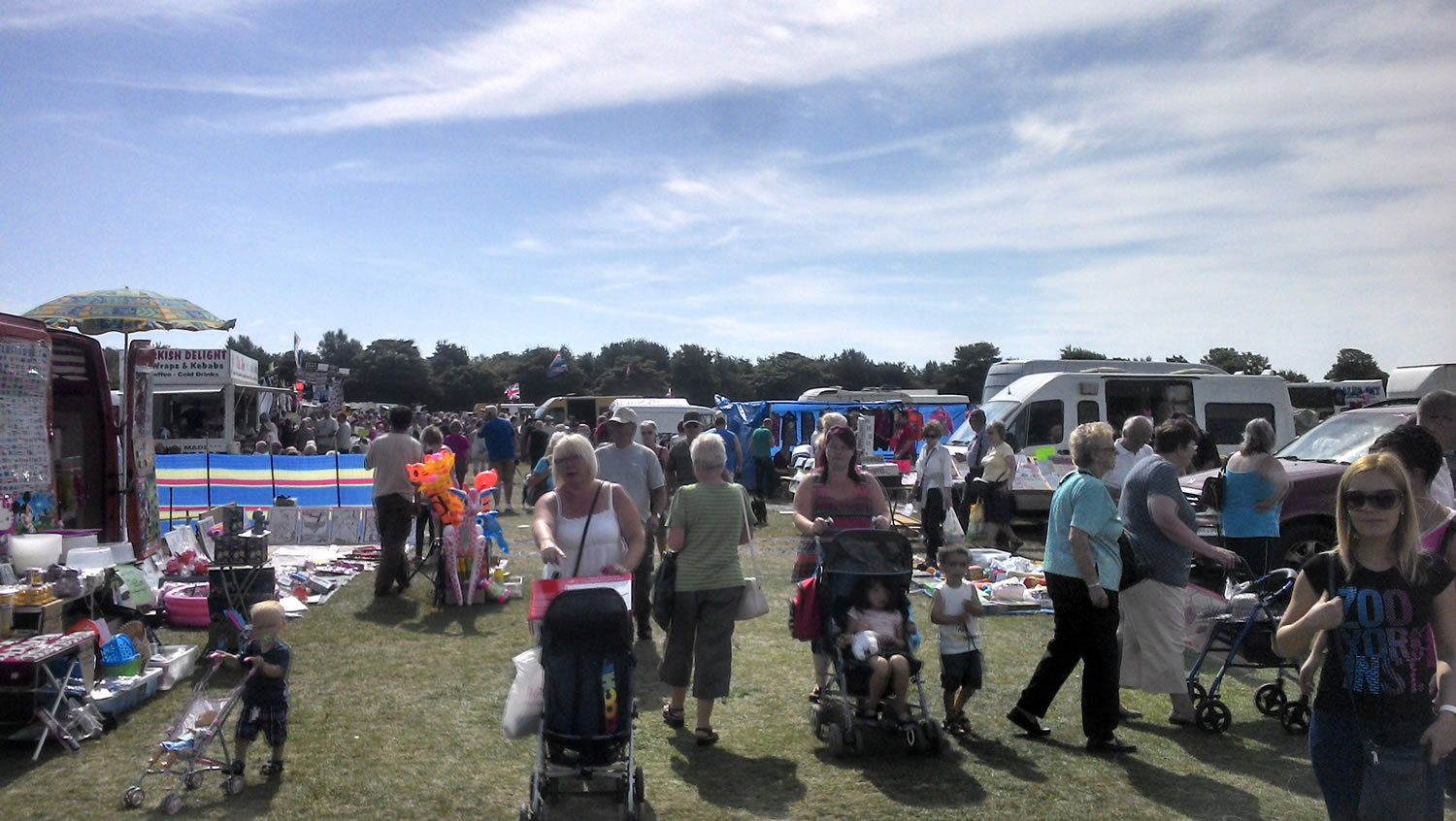 visitors at Strawberry Fields car boot market