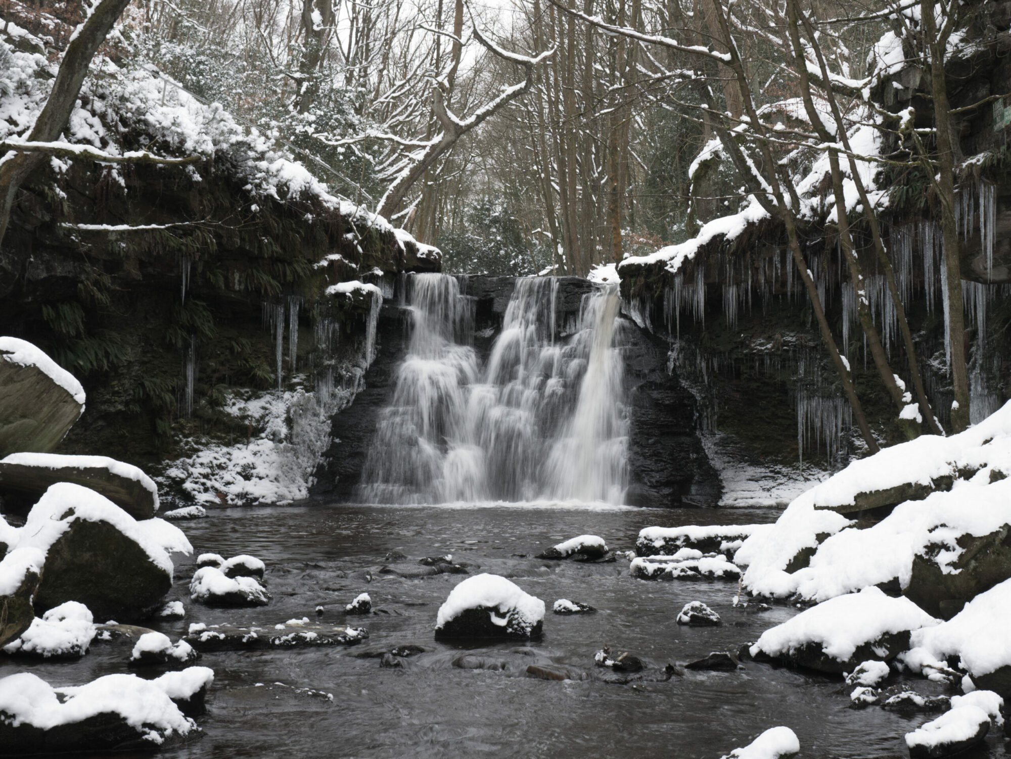 Goitstock Waterfall Walk Post image 2 Goitstock Waterfall in the snow
