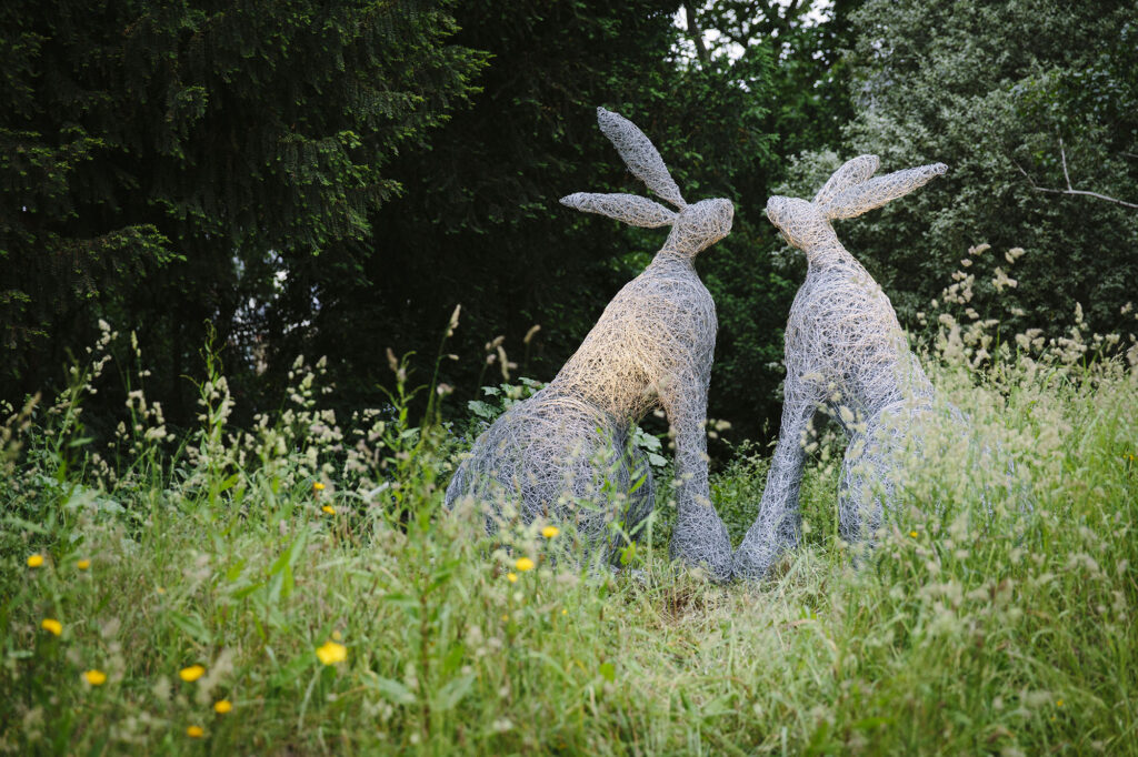 Where to see sculpture in Yorkshire Post image 4 Image name sitting hares emma stothard newby hall the 4 image from the post Where to see sculpture in Yorkshire in Yorkshire.com.
