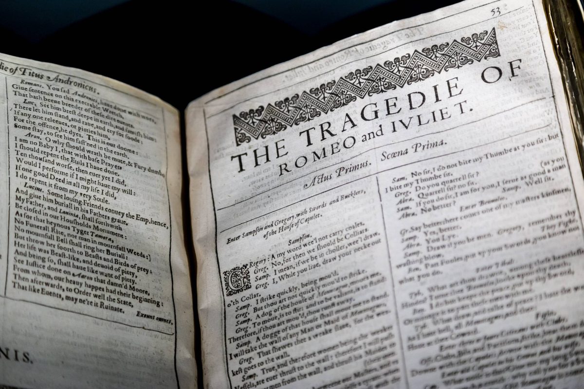 Image name the tragedie of romeo and juliet shakespeares first folio skipton town hall the 21 image from the post Learn about Shakespeare in Yorkshire in Yorkshire.com.