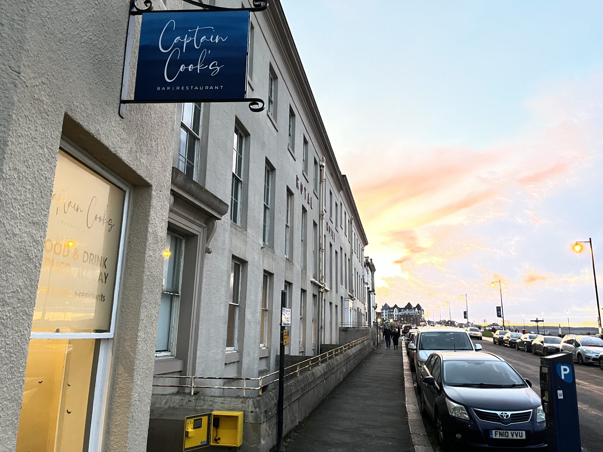 The Royal Hotel Whitby Accommodation image 2 Image name captain cooks restaurant and bar whitby royal hotel exterior 1 the 2 image from the post The Royal Hotel Whitby in Yorkshire.com.
