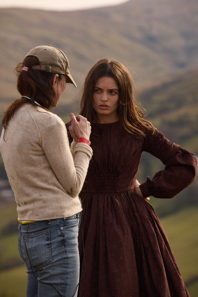 Welcome to Yorkshire Fish & Film Supper in Skipton Post image 10 Image name frances o connor emma mackey shooting emily in whernside the 9 image from the post Welcome to Yorkshire Fish & Film Supper in Skipton in Yorkshire.com.