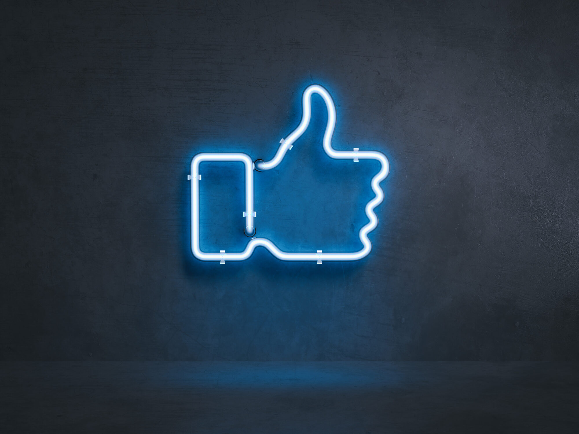 Social Boost Product image 1 Social Boost facebook like icon in neon lights