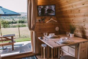 Wensleydale Glamping Pods Accommodation image 1 Image name wensleydale glamping pods view out redmire yorkshire the 1 image from the post Wensleydale Glamping Pods in Yorkshire.com.