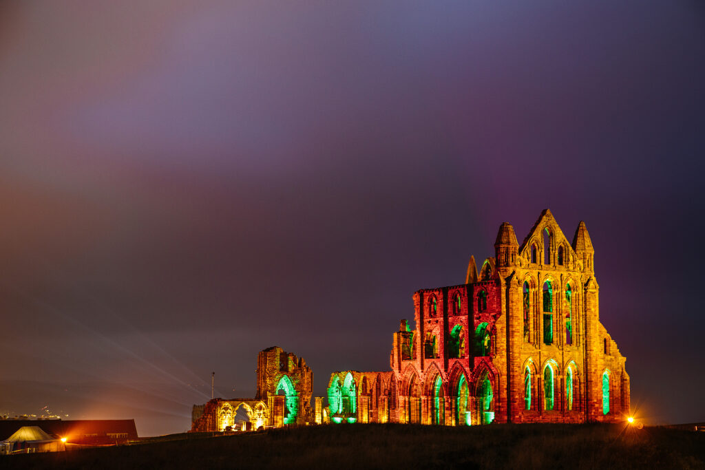 Bram Stoker's visit to Whitby Post image 4 Image name whitby abbey illuminated the 4 image from the post Bram Stoker's visit to Whitby in Yorkshire.com.