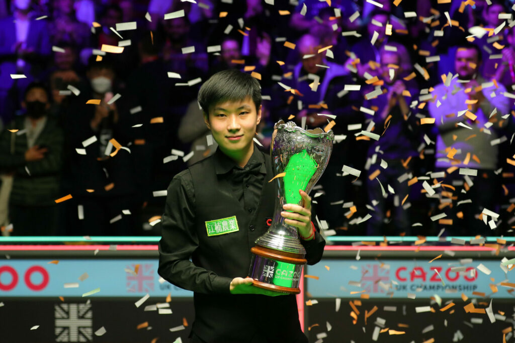 Image name Zhao Xintong the 1 image from the post <strong>Snooker: Final Weekend In York Sold Out</strong> in Yorkshire.com.