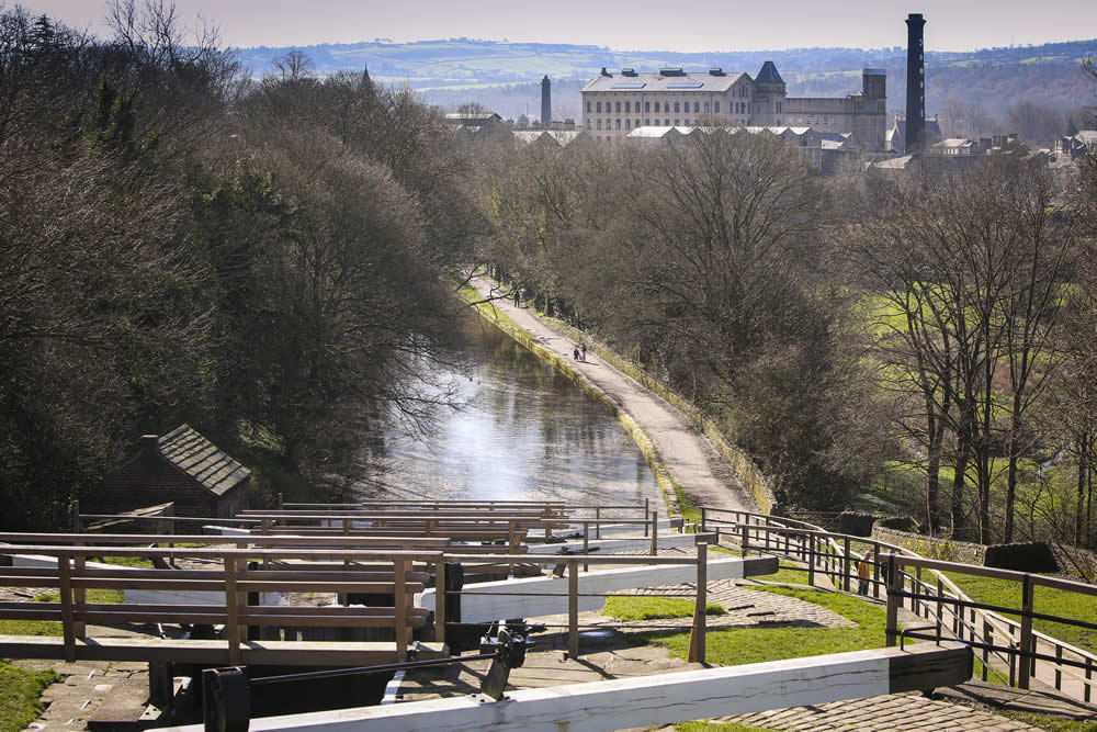 Walk: Saltaire to Bingley along the Leeds Liverpool Canal Post image 1 Image name bingley 5 rise saltaire walk sml the 1 image from the post Walk: Saltaire to Bingley along the Leeds Liverpool Canal in Yorkshire.com.