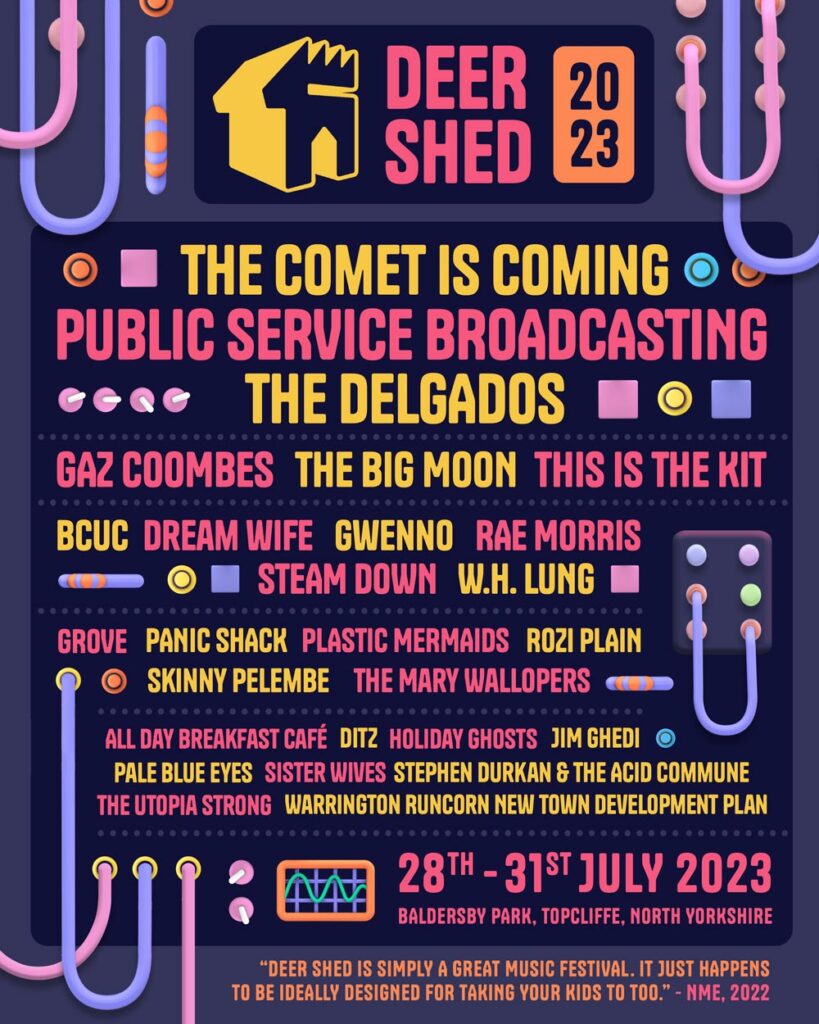 Day 8 – Christmas 2022 Post image 1 Image name deer shed music festival 2023 poster the 1 image from the post Day 8 – Christmas 2022 in Yorkshire.com.