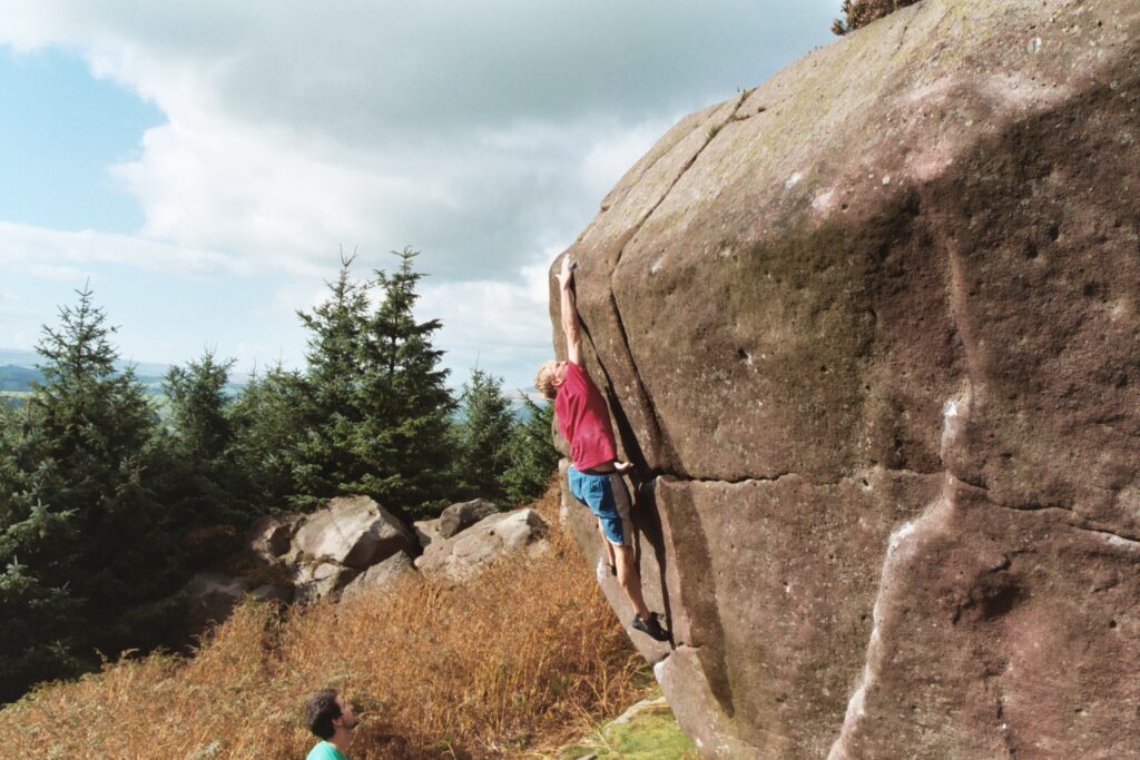 Rock Climbing and Bouldering Post image 1 Image name james ibbertson lone dyno v8 at sharphaw the 1 image from the post Rock Climbing and Bouldering in Yorkshire.com.