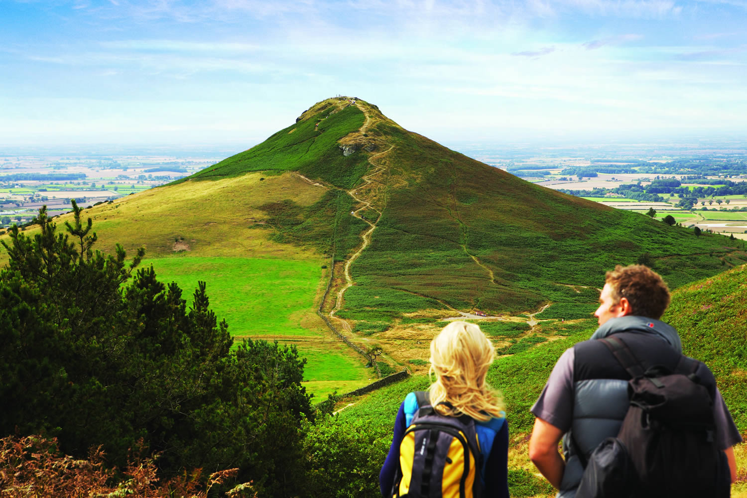 Roseberry Topping with walkers