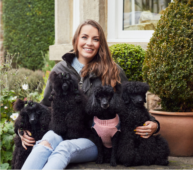 Giveaway for National Love Your Pet Day: Happy Dog, Happy You by Verity Hardcastle Post image 1 Verity Hardcastle with her dogs