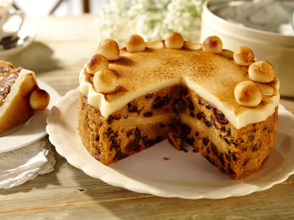 Easter Giveaway: Simnel Cake from Meg Rivers Post image 3 Image name Simnel cake sliced meg rivers the 3 image from the post Easter Giveaway: Simnel Cake from Meg Rivers in Yorkshire.com.