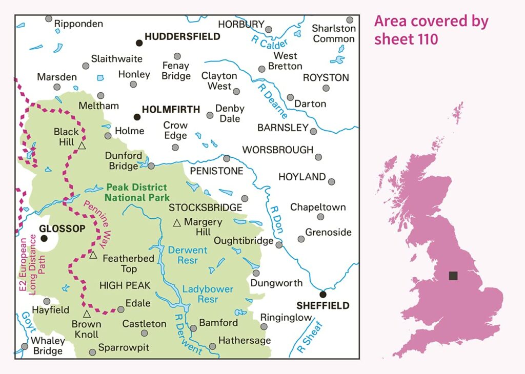 Tourist question: Where can I purchase paper maps of Marsden and Holmfirth? Post image 1 Image name sheet 110 coverage os landranger huddersfield the 1 image from the post Tourist question: Where can I purchase paper maps of Marsden and Holmfirth? in Yorkshire.com.
