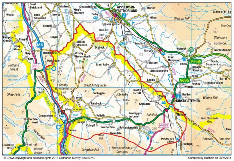 Westmorland Dales Page image 7 Westmorland area map