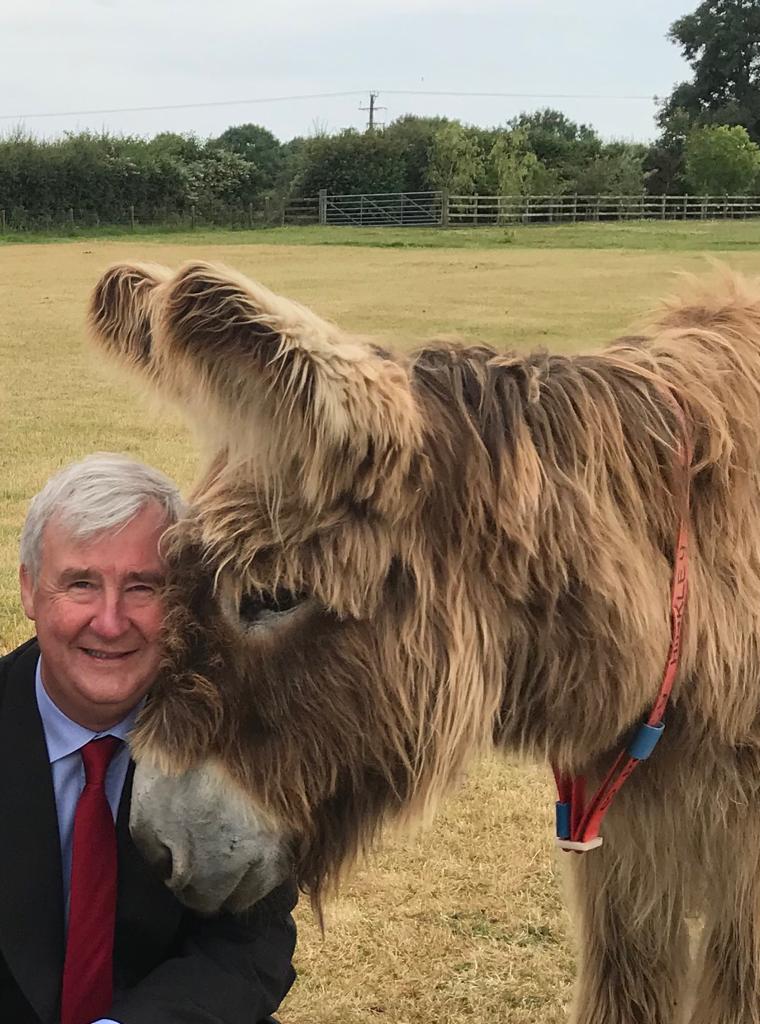 Book Giveaway: "The Tales and Tails of a Yorkshire Vet" by Peter Wright Page image 1 Image name 6 Peter with a Poitou donkey ©Peter the 1 image from the post Book Giveaway: "The Tales and Tails of a Yorkshire Vet" by Peter Wright in Yorkshire.com.