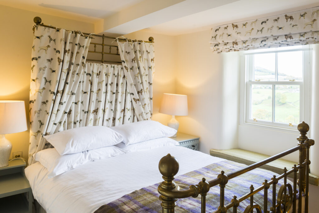 Wharfe View Accommodation image 2 Image name DEVONSHIRE BOLT HOLES YORKSHIRE WHARFE VIEW COTTAGE DOUBLE ROOM BEDROOM 2 the 2 image from the post Wharfe View in Yorkshire.com.