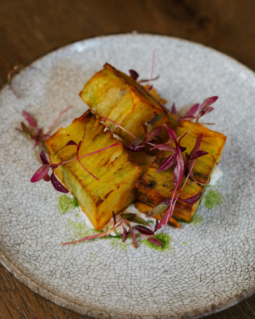 Giveaway: Meal for Two at Forage Bar & Kitchen, York Post image 8 Image name Forage York Confit potatoes goats curd crispy sage the 8 image from the post Giveaway: Meal for Two at Forage Bar & Kitchen, York in Yorkshire.com.