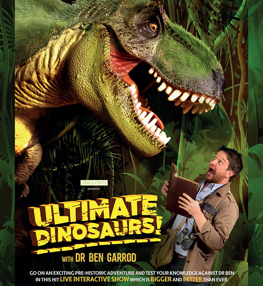 Image name ultimate dinosaurs dr ben garrod the 15 image from the post Dr Ben Garrod: Ultimate Dinosaurs is coming to Halifax in Yorkshire.com.