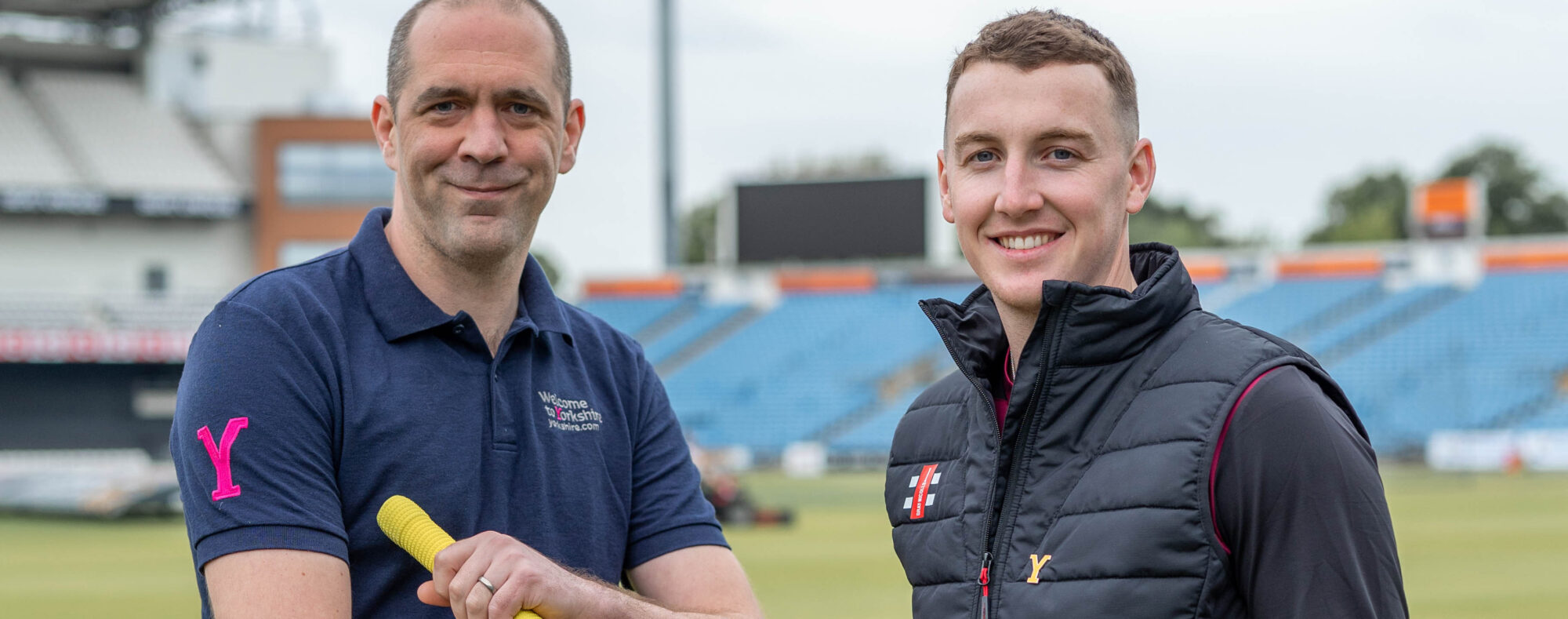 Image name Harry Brook Robin Scott Headingley Yorkshire cropped the 4 image from the post Yorkshire Hold Firm in Season Opener against Leicestershire in Yorkshire.com.