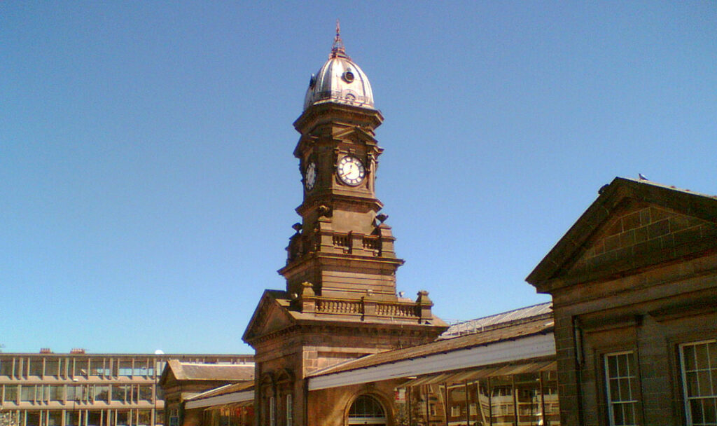 Image name Scarborough Railway Station clocktower yorkshire the 6 image from the post Yorkshire's Most Beautiful Train Stations in Yorkshire.com.