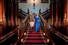 Your Guide To Allerton Castle - Historic Wedding Venue Post image 1 Image name Allerton Castle staircase the 1 image from the post Your Guide To Allerton Castle - Historic Wedding Venue in Yorkshire.com.