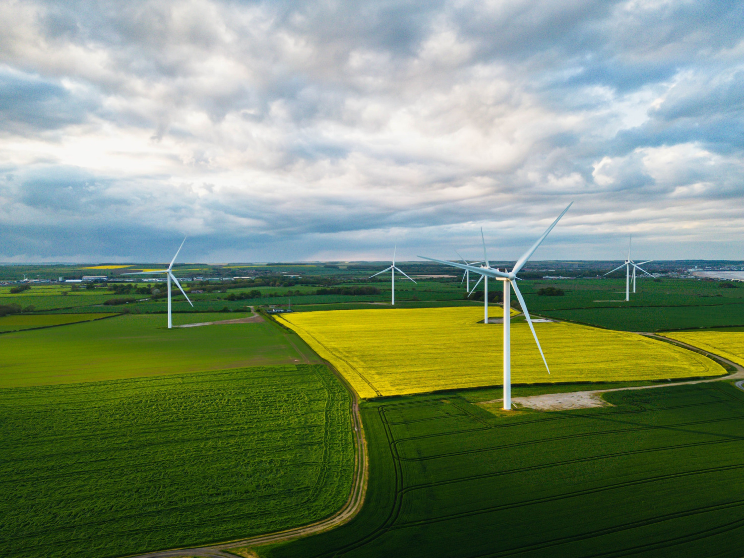 Image name fields and wind turbines inland from bridlington east yorkshire the 24 image from the post Grindale in Yorkshire.com.