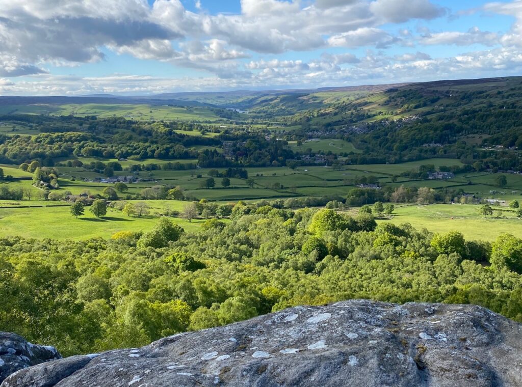 Walk: Bewerley, Yorke’s Folly & Guisecliff Post image 1 Image name guisecliffe rocks and valley the 1 image from the post Walk: Bewerley, Yorke’s Folly & Guisecliff in Yorkshire.com.