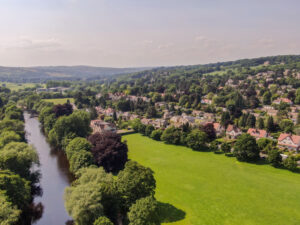 Addingham Page image 7 Image name ilkley riverside aerial shot yorkshire the 2 image from the post Addingham in Yorkshire.com.