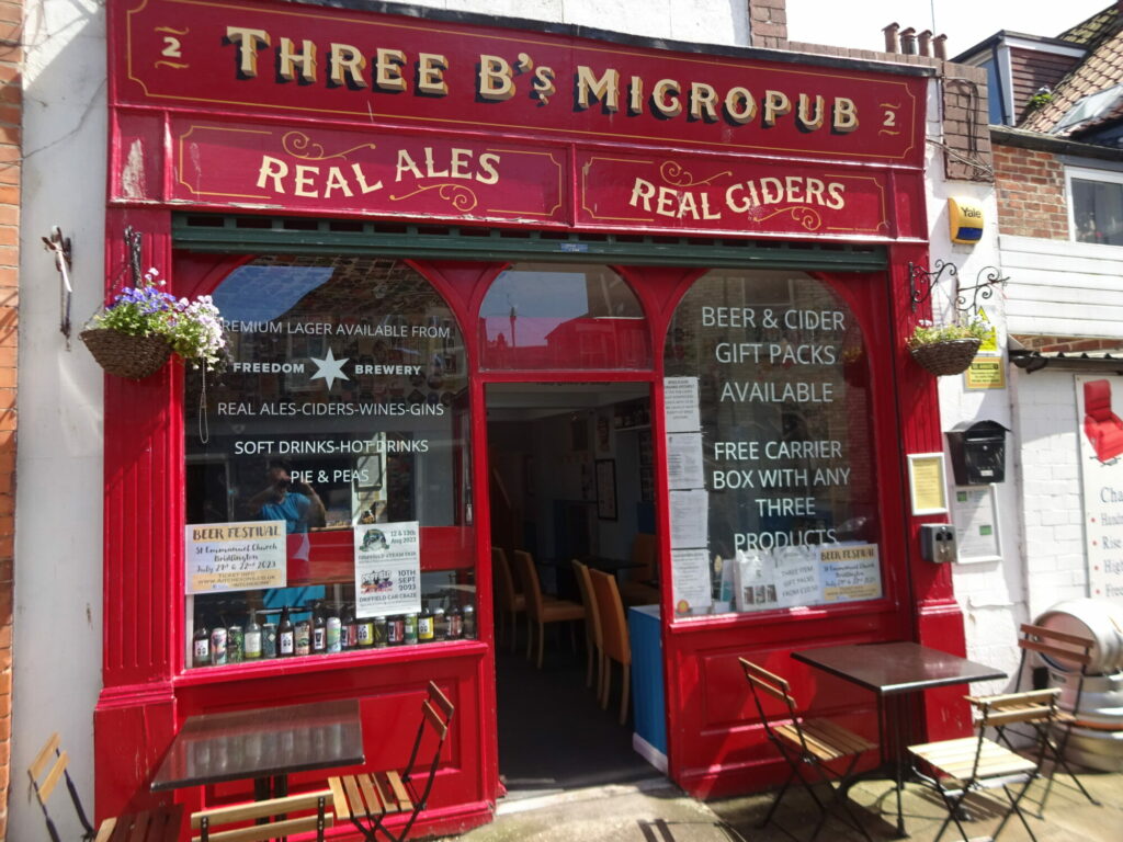 CAMRA's Good Beer Guide 2024 recommendations in Yorkshire Post image 6 Image name three bs micropub front bridlington yorkshire 2023 the 6 image from the post CAMRA's Good Beer Guide 2024 recommendations in Yorkshire in Yorkshire.com.