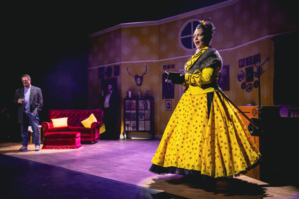 Giveaway: 2 Tickets to The Importance of Being... Earnest? at Victoria Theatre, Halifax on 18th November Post image 4 Image name yellow opera dress the importance of being earnest halifax the 4 image from the post Giveaway: 2 Tickets to The Importance of Being... Earnest? at Victoria Theatre, Halifax on 18th November in Yorkshire.com.