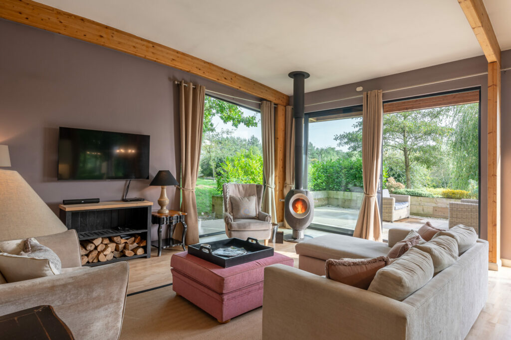 Image name holiday at home jules cabin living room log burner the 7 image from the post Newsletter - Friday 1st December 2023 in Yorkshire.com.