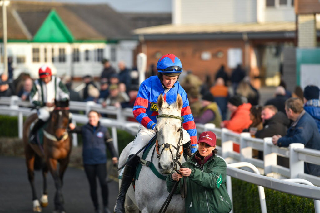 Day 8 – Christmas 2023 Post image 4 Image name jockey racehorse parade ring catterick racecourse the 4 image from the post Day 8 – Christmas 2023 in Yorkshire.com.