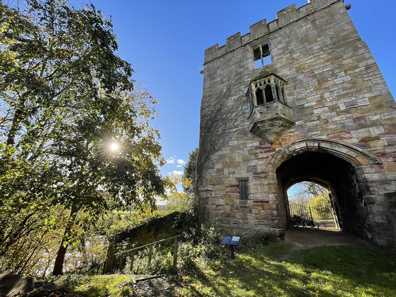 Image name marmion tower sunshine trees west tanfield north yorkshire the 23 image from the post A look at the history of The Marmion Tower, West Tanfield, with Dr Emma Wells in Yorkshire.com.