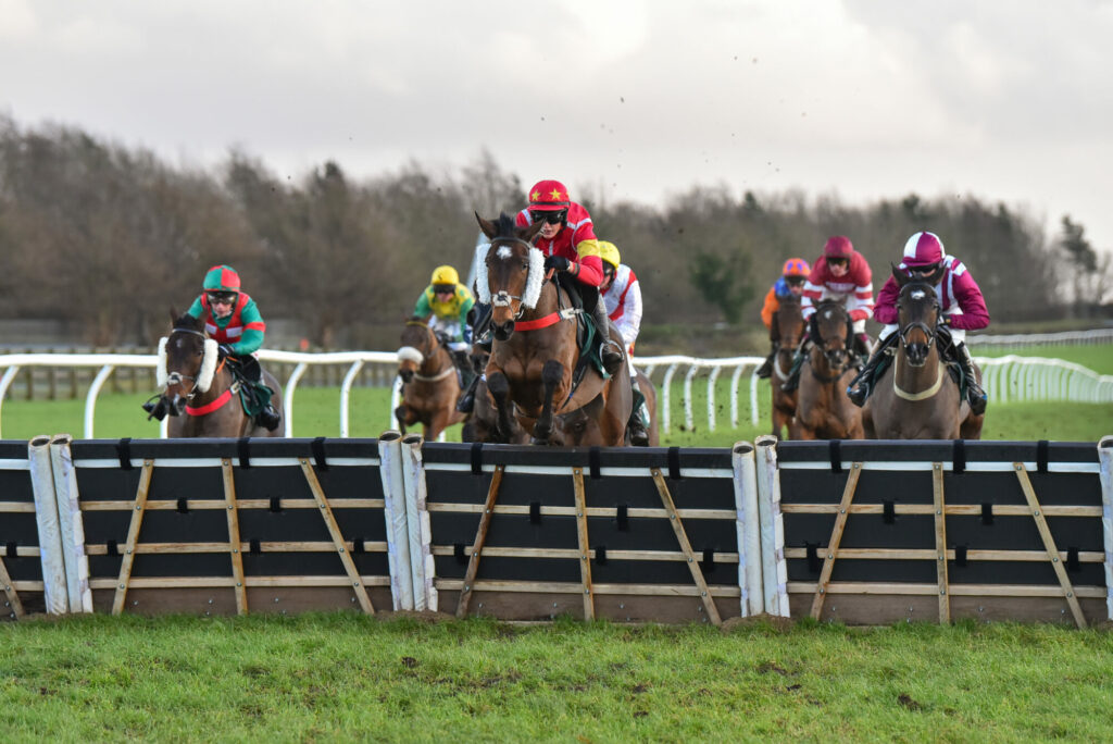 Day 8 – Christmas 2023 Post image 1 Image name racehorses jumping hurdles catterick racecourse yorkshire the 1 image from the post Day 8 – Christmas 2023 in Yorkshire.com.