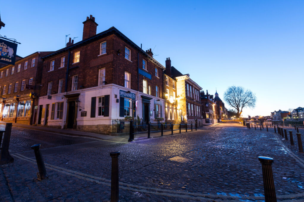 Walk: Waterfront walk in York Post image 3 Image name waterfront buildings river ouse york night the 3 image from the post Walk: Waterfront walk in York in Yorkshire.com.