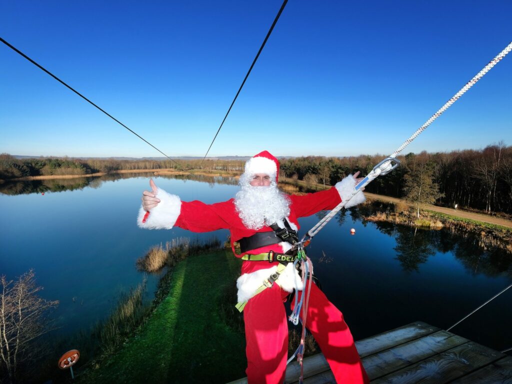 Day 6 - Christmas 2023 Post image 1 Image name NYWP Santa Zip Line 2 the 1 image from the post Day 6 - Christmas 2023 in Yorkshire.com.