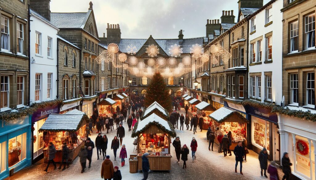 Skipton Christmas Market 2023: A Festive Wonderland Awaits Post image 2 Skipton High Street winter wonderland