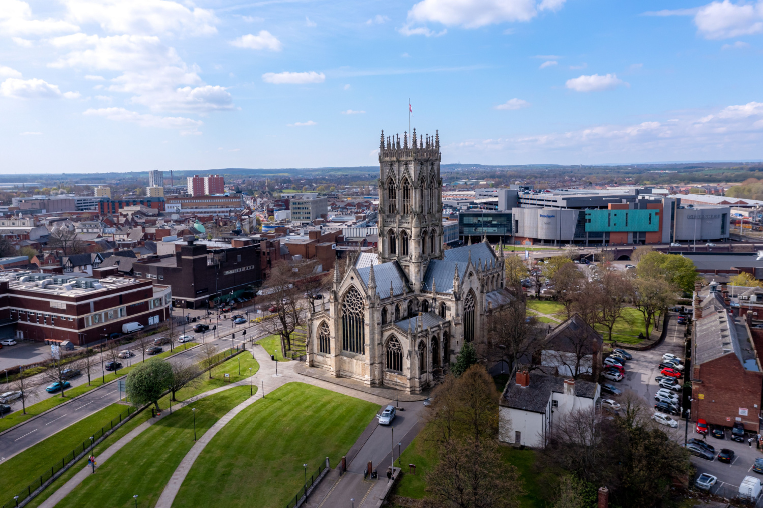 Image name doncaster aerial south yorkshire the 7 image from the post Doncaster in Yorkshire.com.