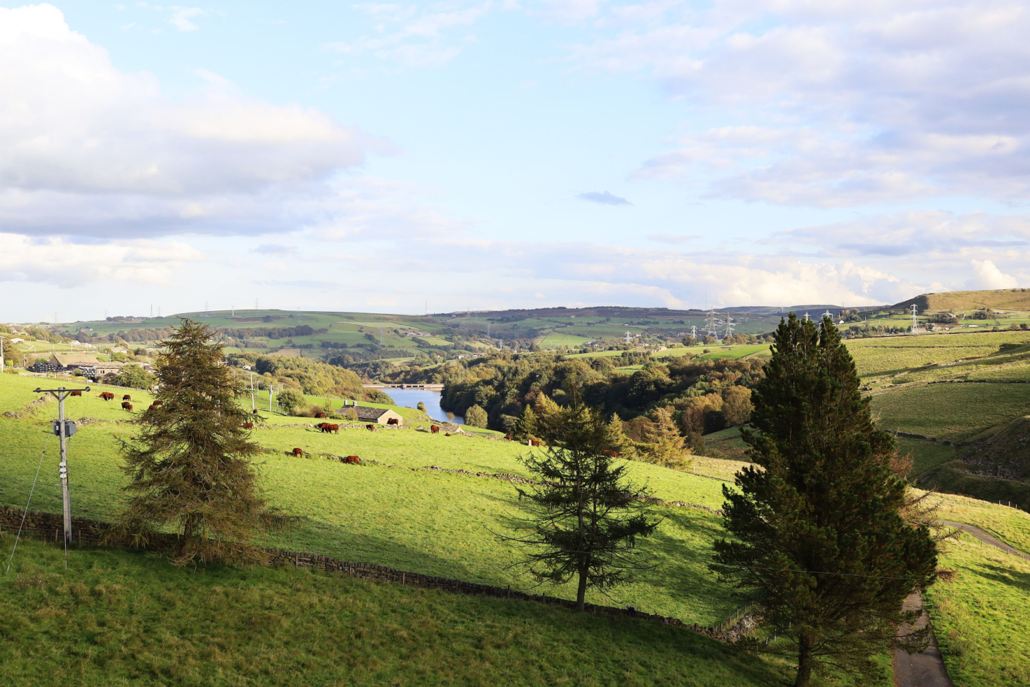 Image name ryburn valley from baitings reservoir dam ripponden west yorkshire the 24 image from the post Walk: Ryburn Reservoir and Baitings Reservoir in Yorkshire.com.