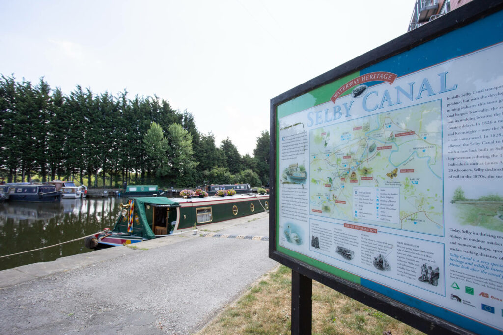 Walk: Selby Trails Part 2. The Waterways Trail Post image 2 Image name selby canal water heritage board yorkshire the 2 image from the post Walk: Selby Trails Part 2. The Waterways Trail in Yorkshire.com.