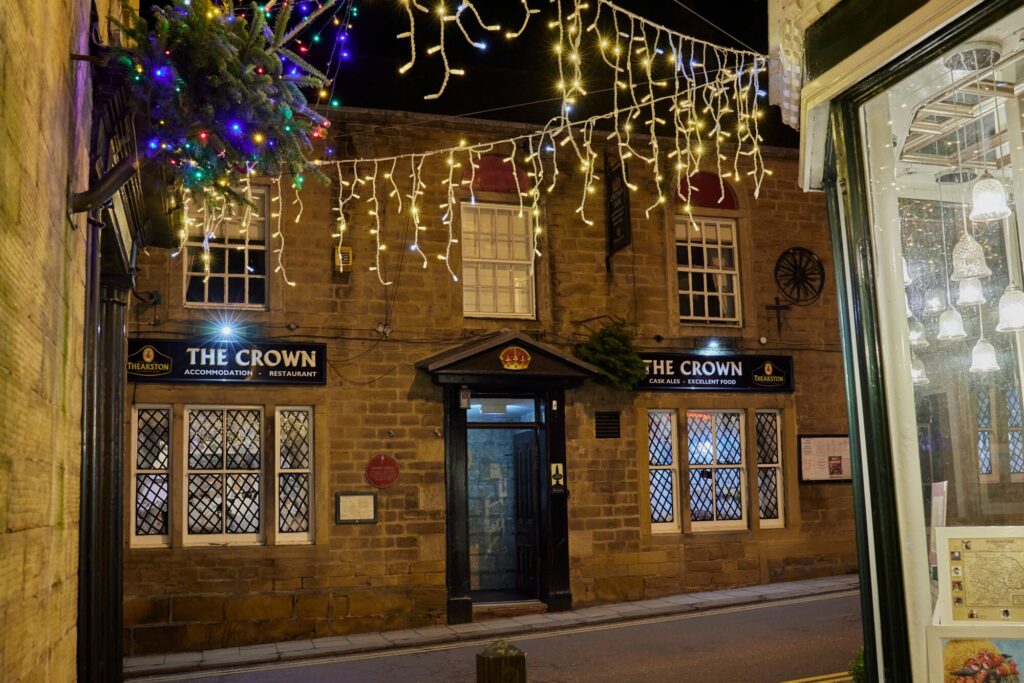 Newsletter - Saturday 23rd December 2023 Post image 1 Image name the crown christmas lights pateley bridge harrogate the 1 image from the post Newsletter - Saturday 23rd December 2023 in Yorkshire.com.