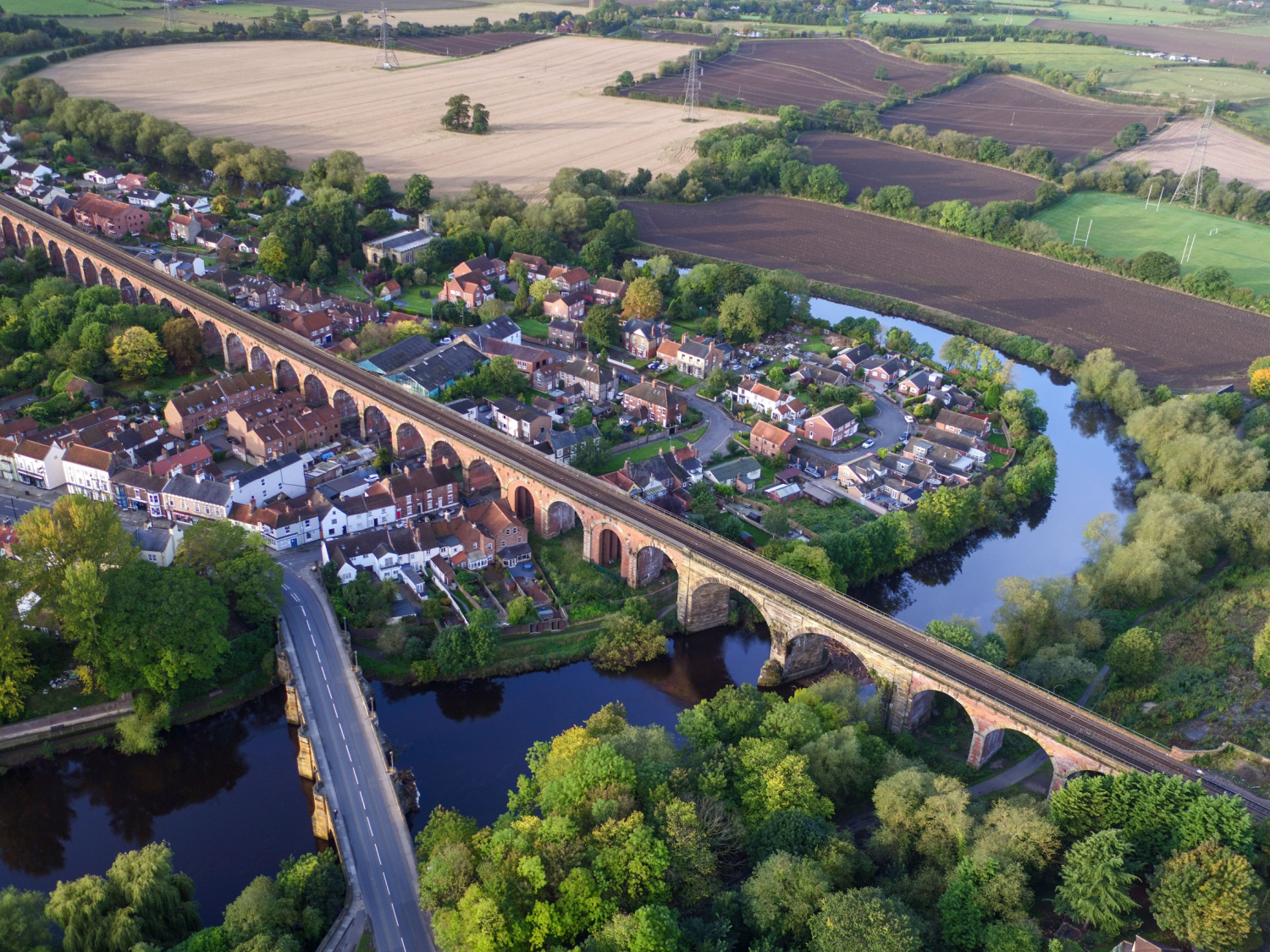 Image name yarm viaduct and river north yorkshire the 12 image from the post Yarm in Yorkshire.com.