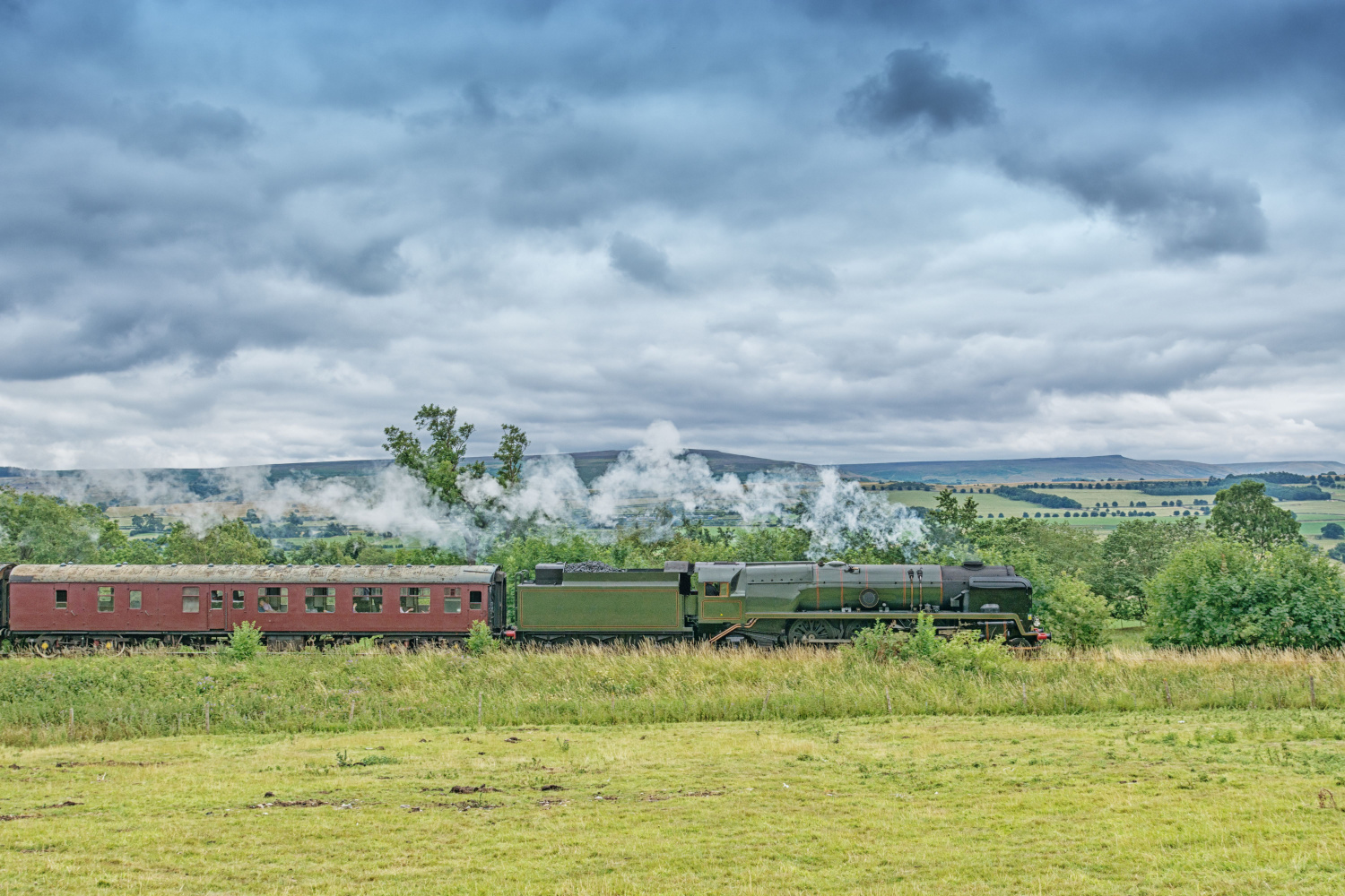 Image name steam locomotive 35018 british india line wensleydale railway the 31 image from the post Akebar in Yorkshire.com.
