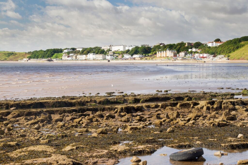 Image name filey bay beach yorkshire rock pools buildings the 7 image from the post Best Yorkshire beaches 2024 in Yorkshire.com.
