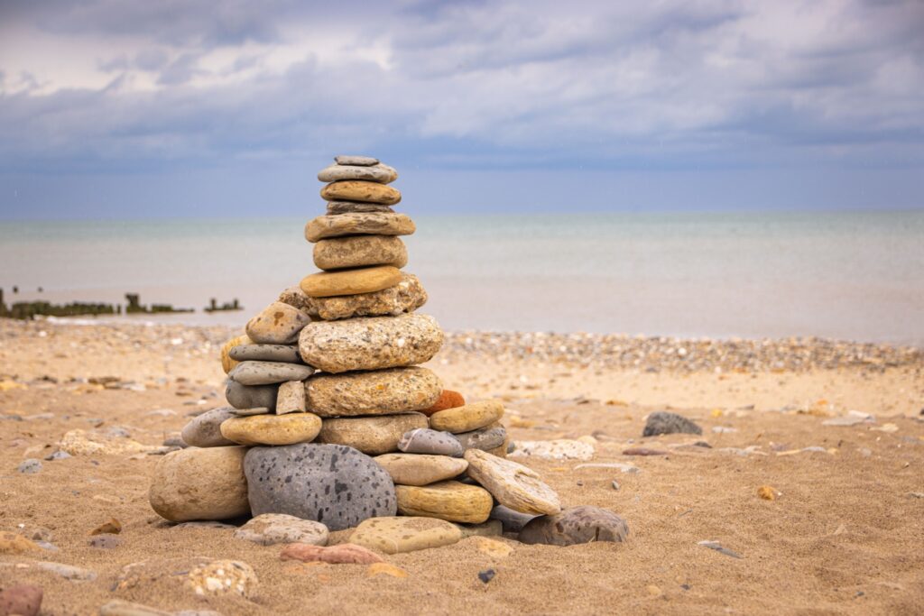 Image name pile of rocks at hornsea beach yorkshire the 4 image from the post Best Yorkshire beaches 2024 in Yorkshire.com.